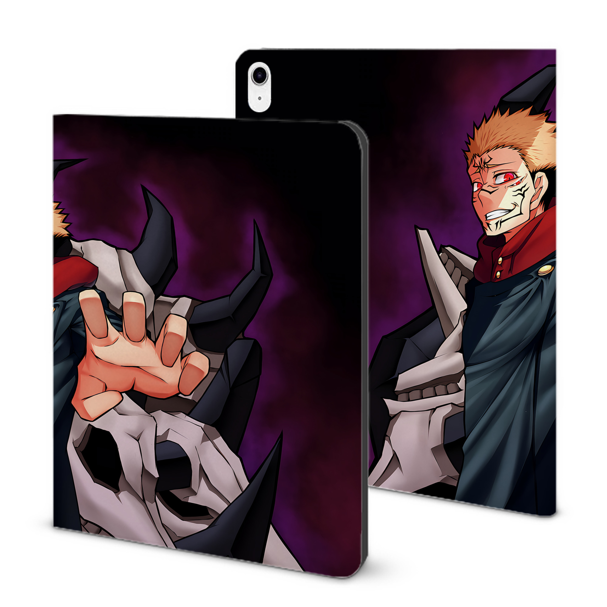 （画像用） 呪術廻戦 Jujutsu Kaisen IPad ケース ブック型 PUレザー TPU 耐衝撃 軽量 薄型 ペン収納なし 全面保護 IPad 各モデル対応